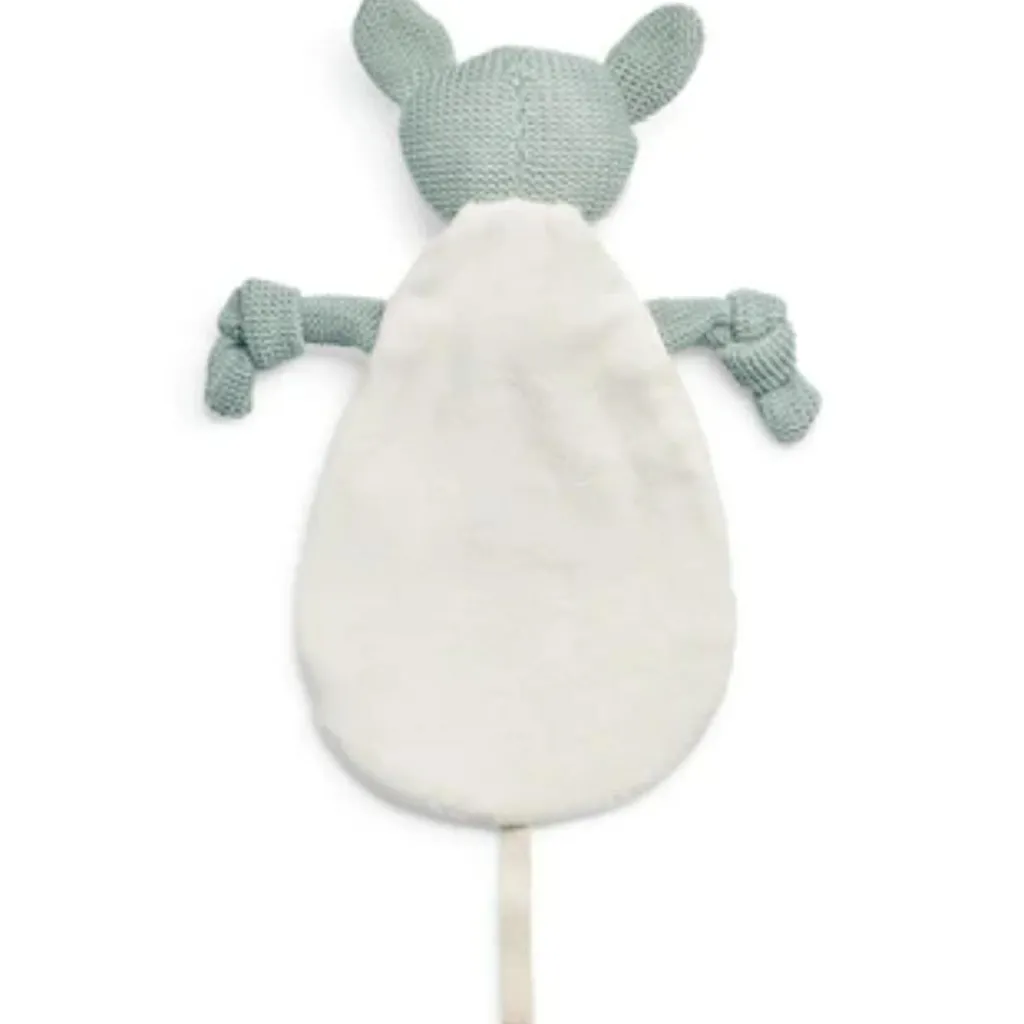 Online Doudou attache sucette biche en tricot vert cendre Doudou Attache Sucette