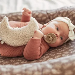 Doudou attache sucette Lune Nougat Doudou Attache Sucette