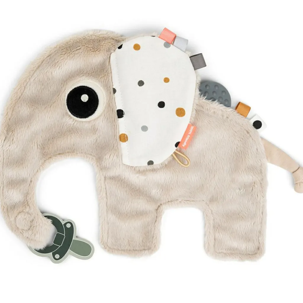Discount Doudou attache-sucette Elphee Sable Doudou Attache Sucette