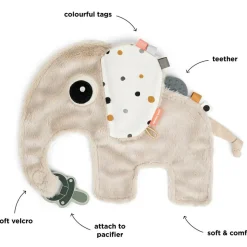 Discount Doudou attache-sucette Elphee Sable Doudou Attache Sucette