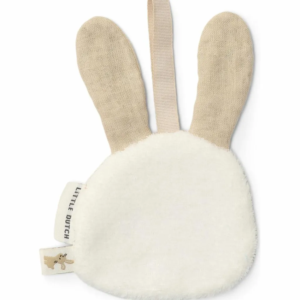 Doudou attache-tétine en gaze de coton Lapin Doudou Attache Sucette