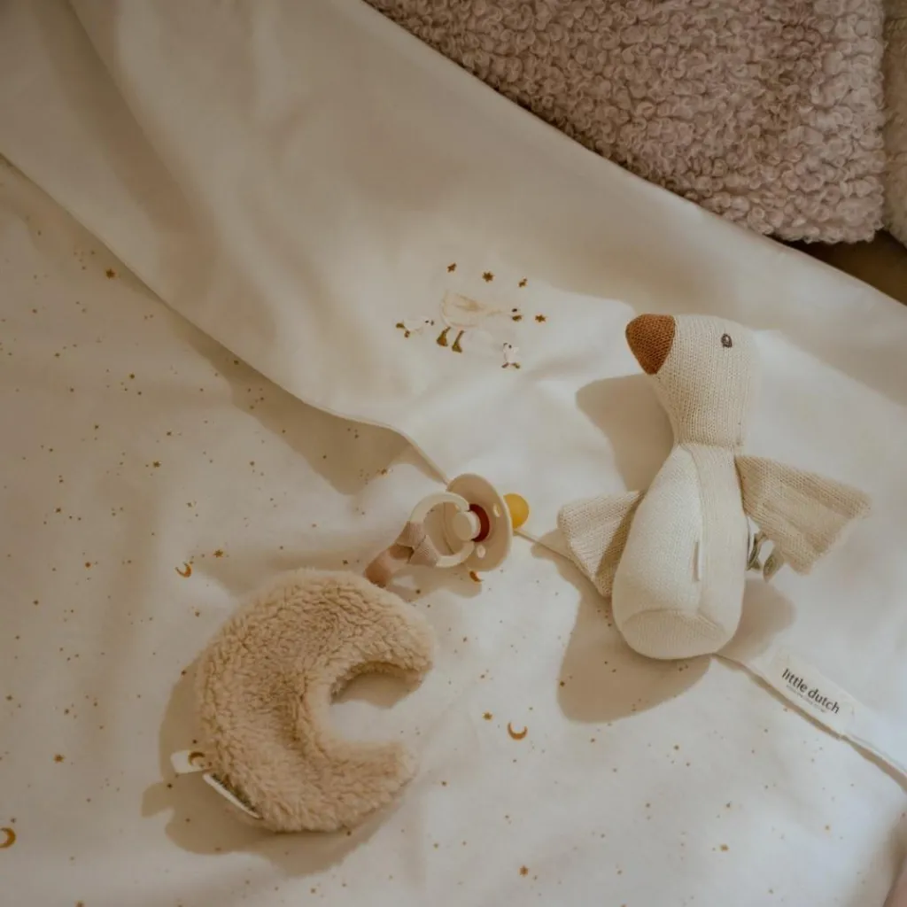 Sale Doudou attache-tétine Lune Pure Soft Beige Doudou Attache Sucette