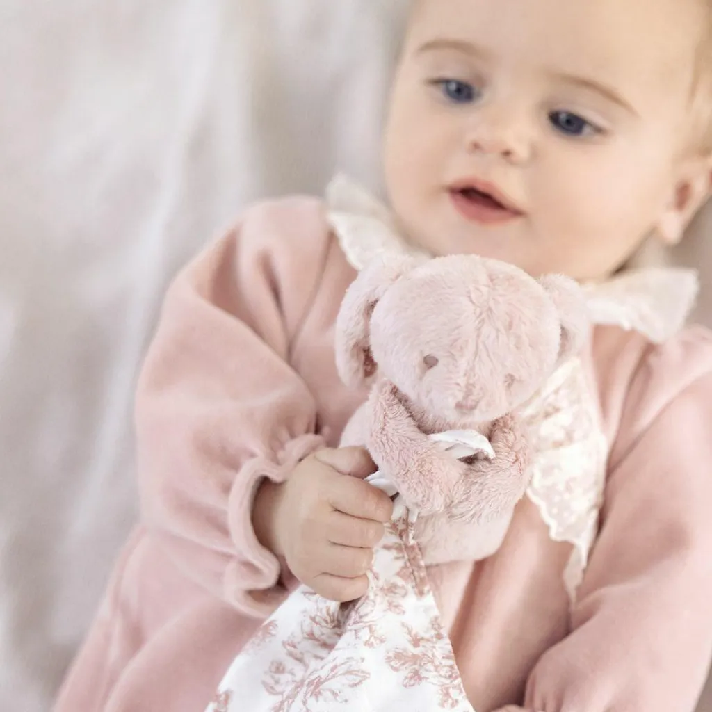 Clearance Doudou Augustin le lapin rose Doudou Plat