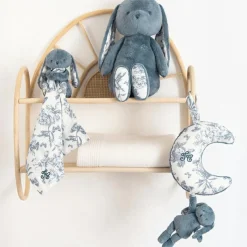 Hot Doudou Augustin le lapin bleu Doudou Plat