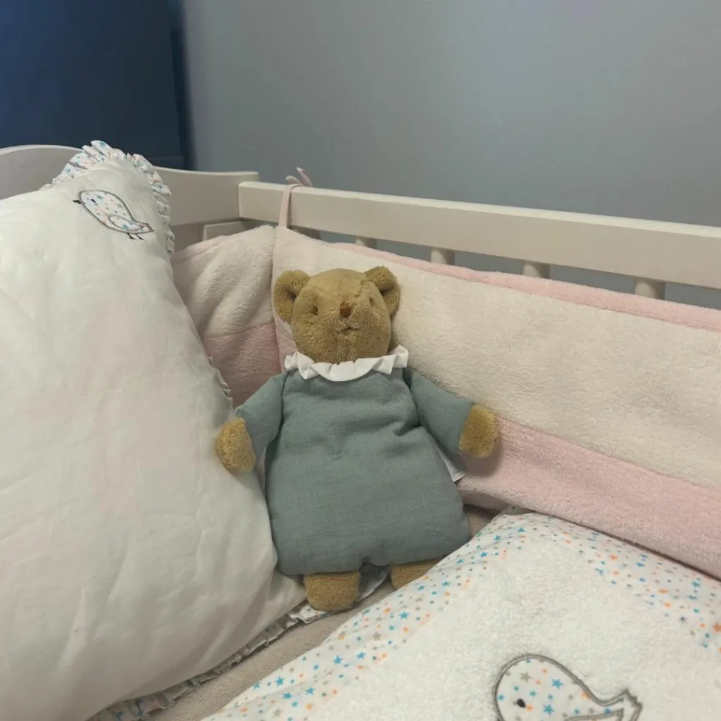 New Doudou avec hochet Ours Celadon Hochet