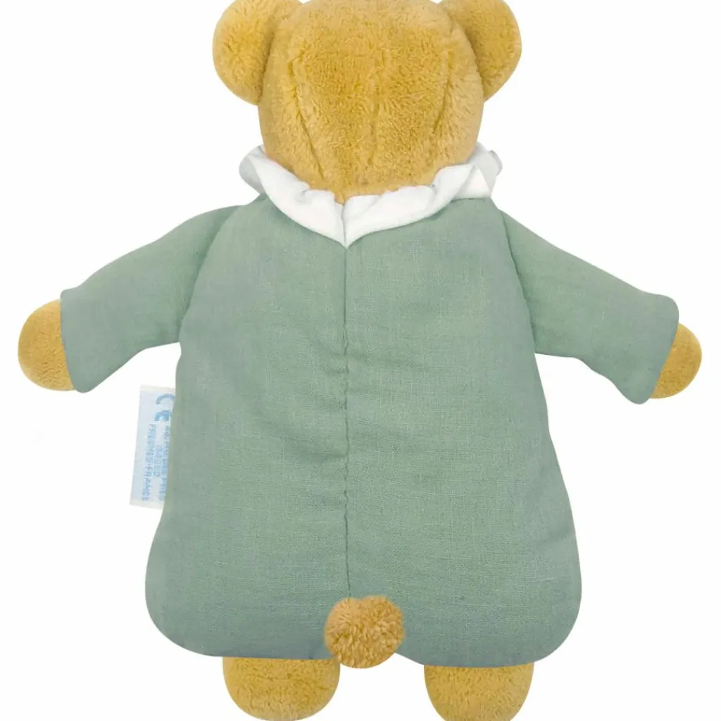 New Doudou avec hochet Ours Celadon Hochet