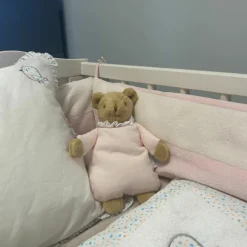 Discount Doudou avec hochet Ours Rose poudré Hochet