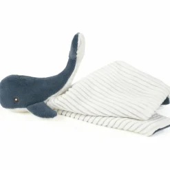 Clearance Doudou Baleine Nico (28x28 cm) Doudou Plat