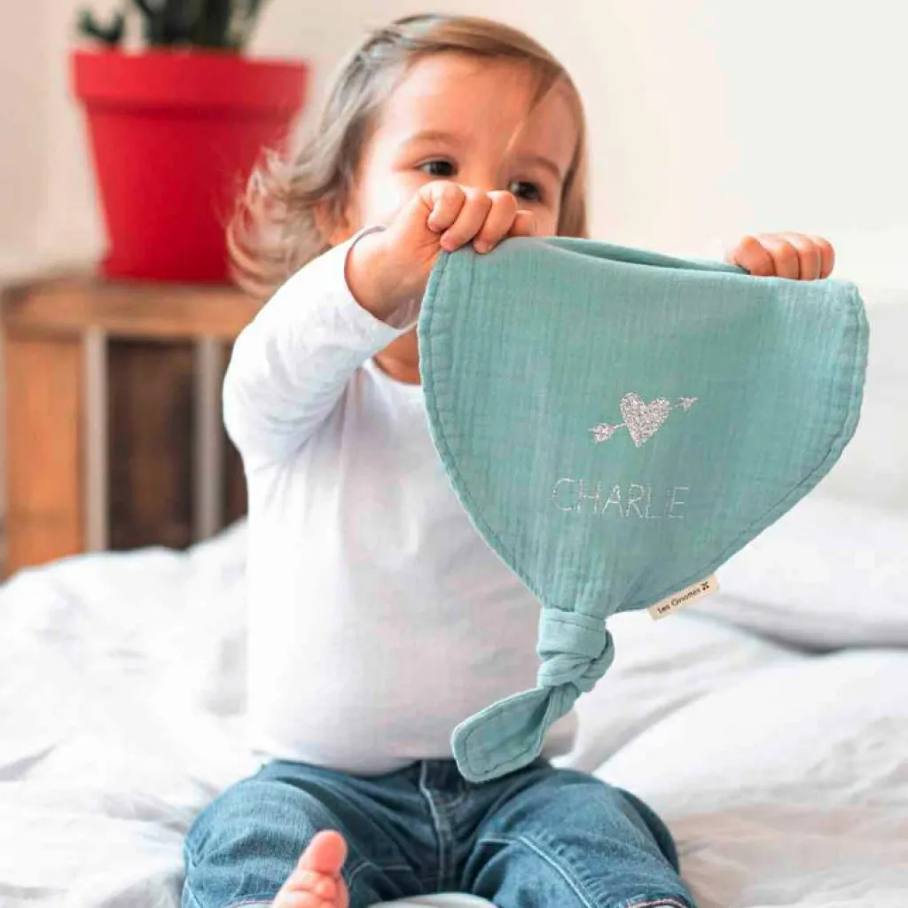 Sale Doudou ballon Vert amande (personnalisable) Doudou Plat