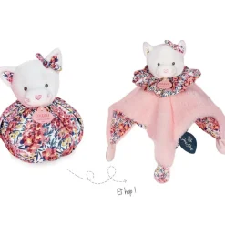 Hot Doudou boule 3 en 1 Chat Les petits futés Doudou Plat