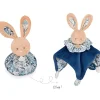Clearance Doudou boule 3 en 1 Lapin bleu Les petits futés Doudou Plat