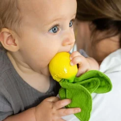 Sale Doudou de dentition 2 en 1 John Lemon Doudou Plat