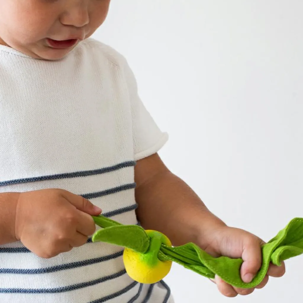 Sale Doudou de dentition 2 en 1 John Lemon Doudou Plat