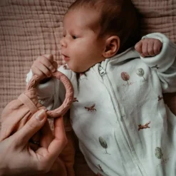 Online Doudou de dentition Leaf Rose Doudou Plat