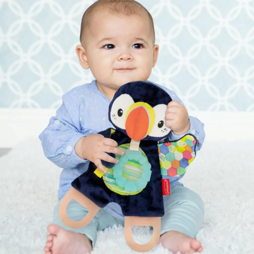 Hot Doudou dentition Macareux Peluche D'Activités