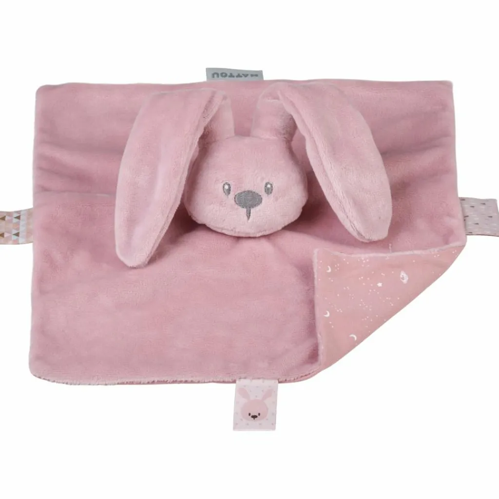 New Doudou Lapidou Glow phosphorescent Vieux rose Doudou Attache Sucette