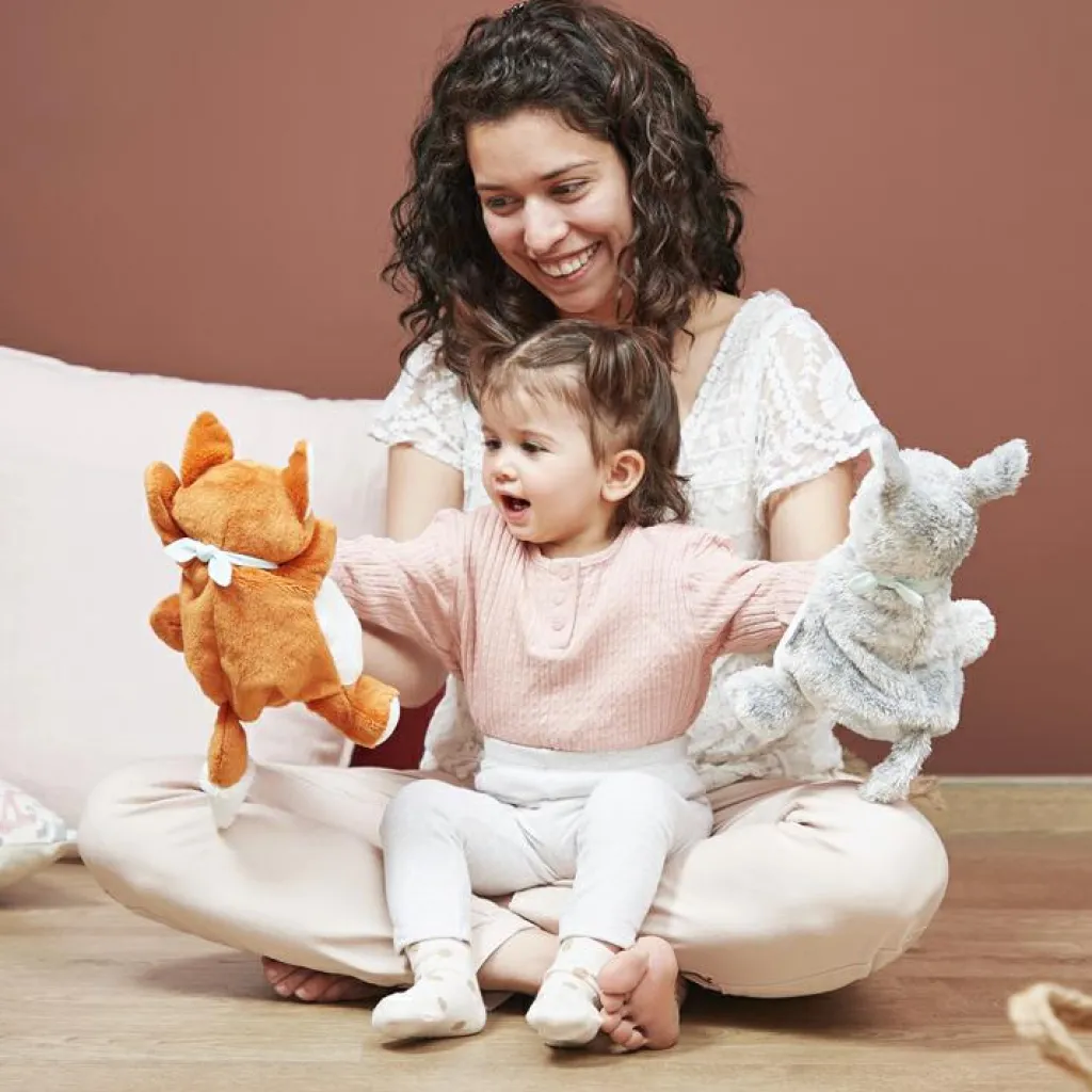 Hot Doudou marionnette renard Paprika Les amis Doudou Marionnette