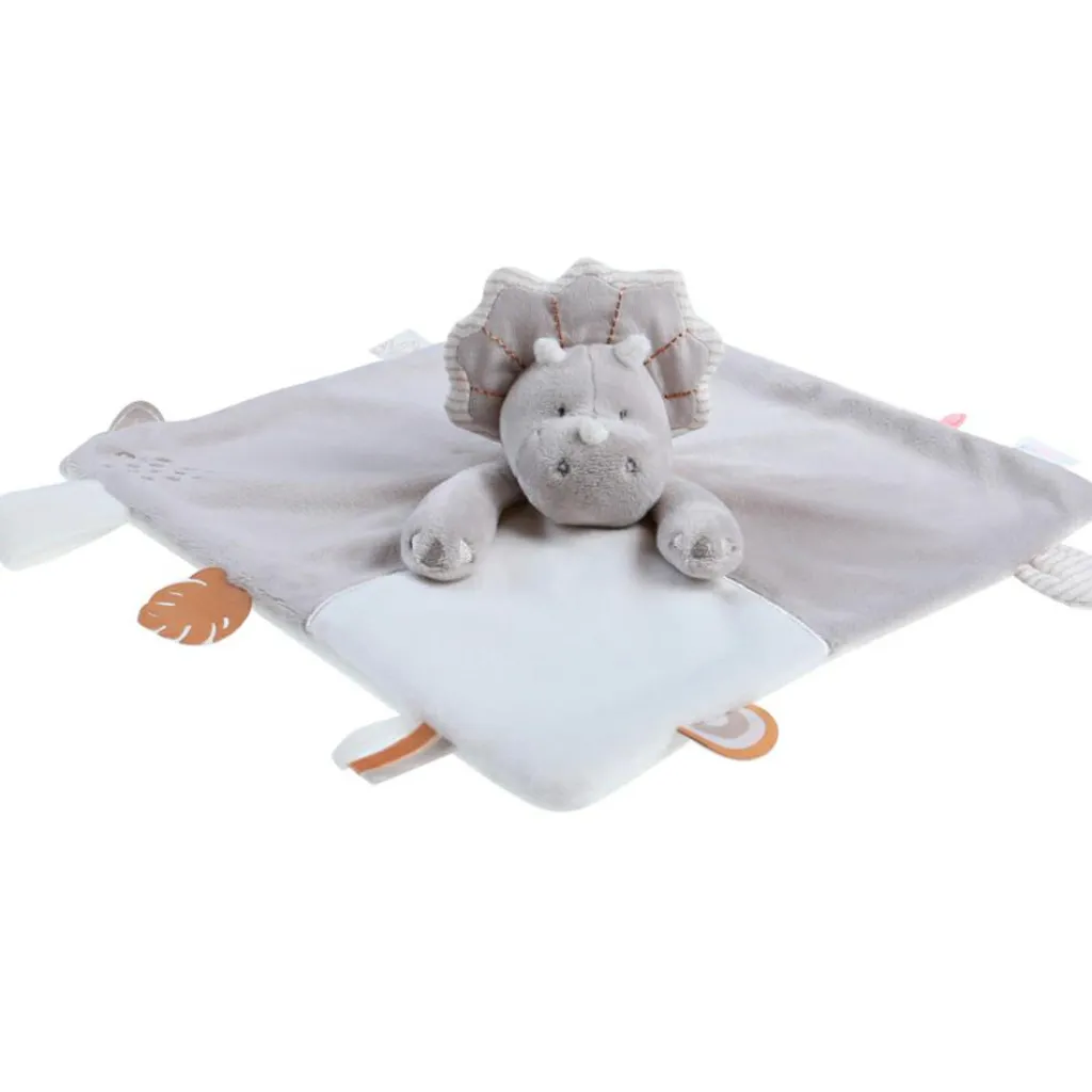 Online Doudou marionnette Triceratops Ops en veloudoux greige (27 cm) Doudou Marionnette