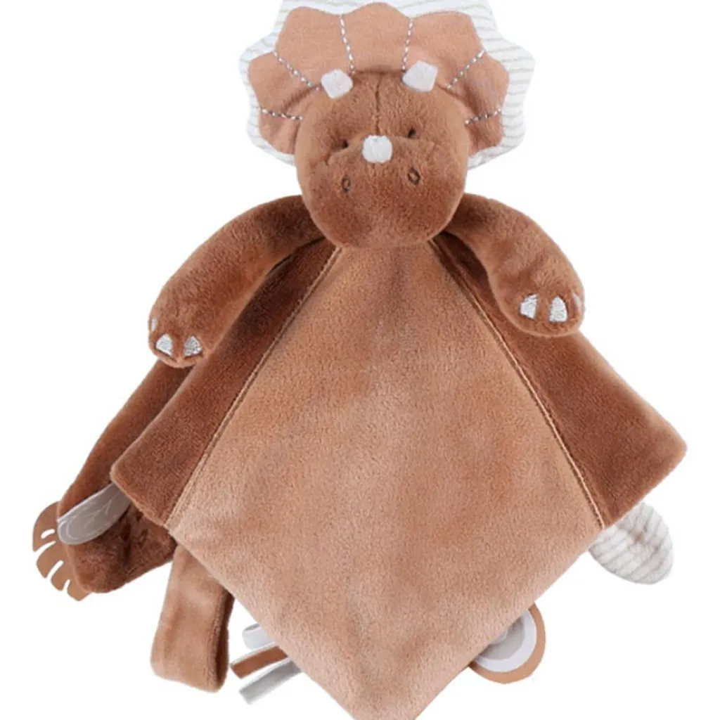 Discount Doudou marionnette Tricéraptos Ops en veloudoux cannelle (27 cm) Doudou Marionnette