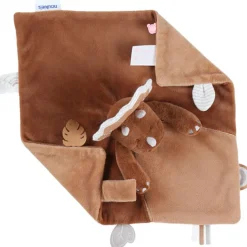 Discount Doudou marionnette Tricéraptos Ops en veloudoux cannelle (27 cm) Doudou Marionnette