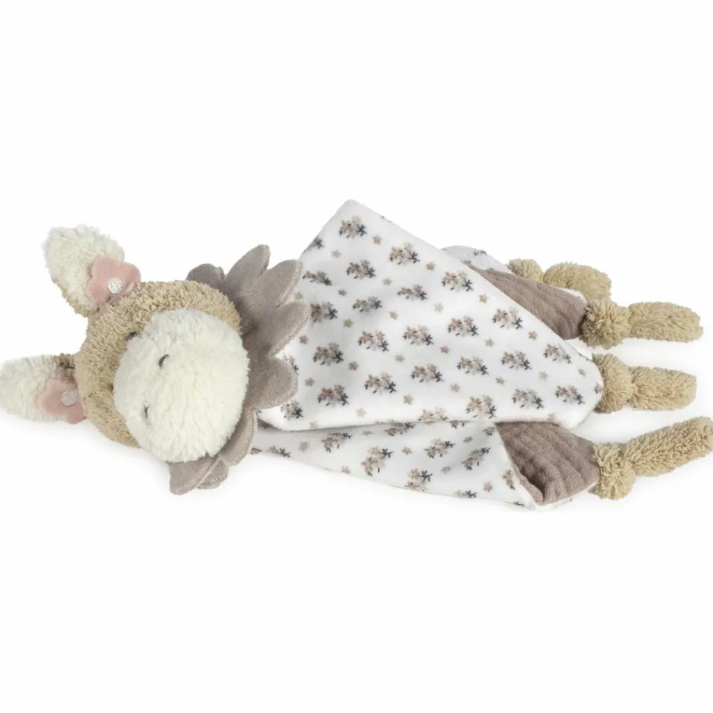 Hot Doudou âne Botton Fleurs Doudou Plat