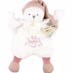 Sale Doudou Ours cape Rose (25 cm) Doudou Plat