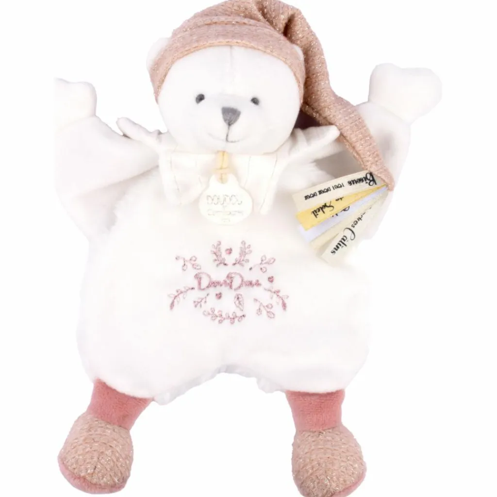 Sale Doudou Ours cape Rose (25 cm) Doudou Plat