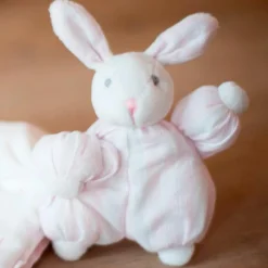Clearance Doudou peluche Augustin le lapin rose Doudou Plat