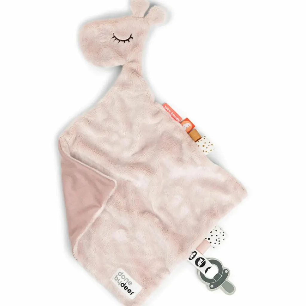 Online Doudou plat attache sucette Raffi la girafe rose (30 cm) Doudou Attache Sucette