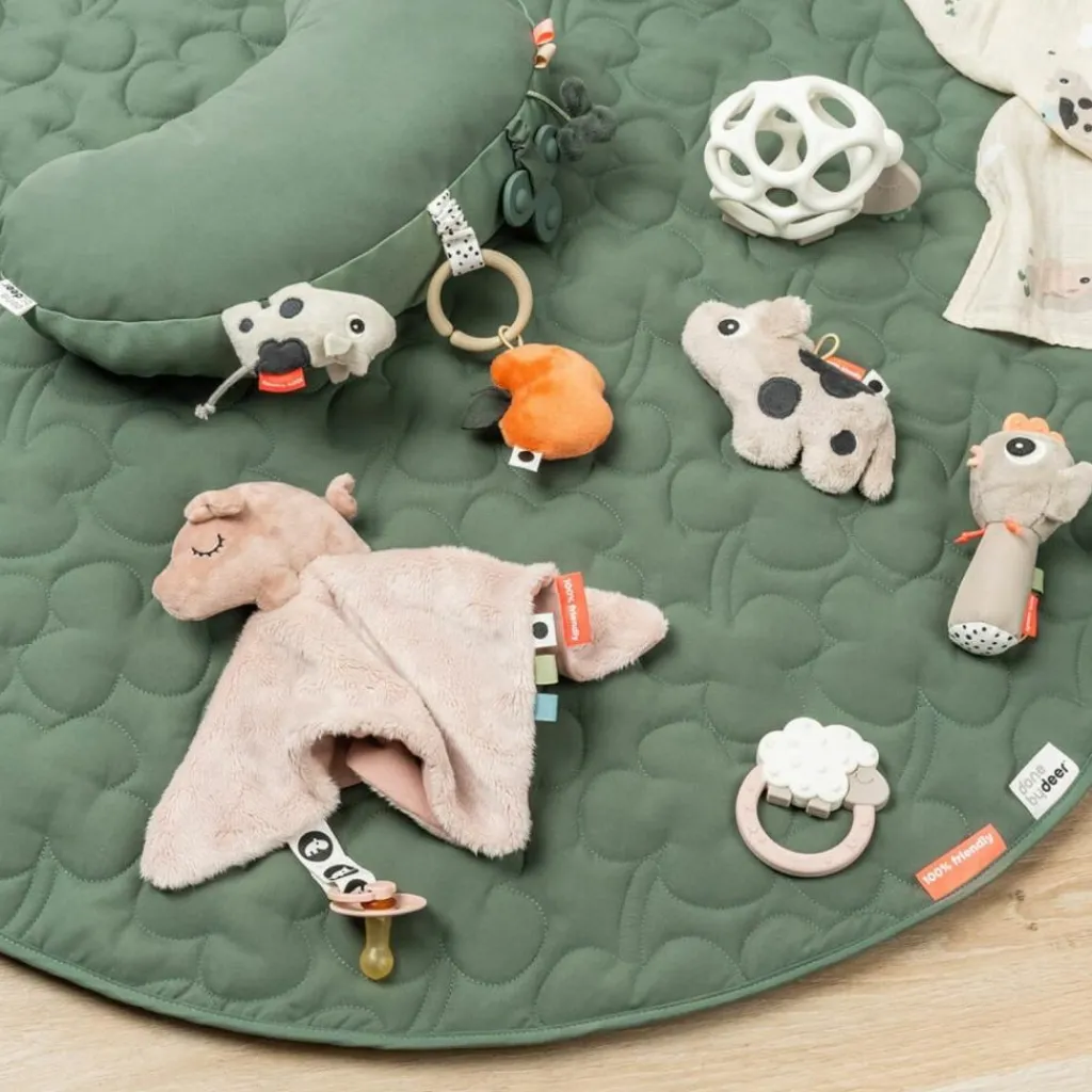 Outlet Doudou plat attache-sucette Pigee Rose Doudou Attache Sucette