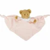 Clearance Doudou plat avec Hochet Ours Rose poudré Doudou Plat