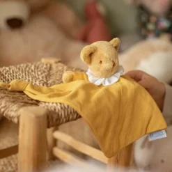 Outlet Doudou plat avec hochet Ours Curry Doudou Plat