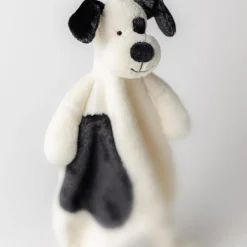 Best Doudou plat Bashful Chien noir et crème (20 cm) Doudou Plat
