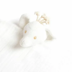 Outlet Doudou plat en coton bio éléphant (30 x 30 cm) Doudou Plat