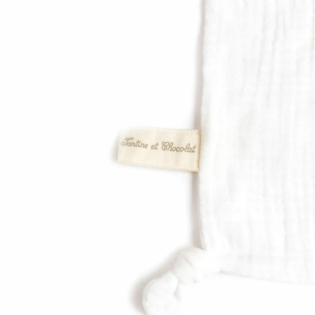 Outlet Doudou plat en coton bio éléphant (30 x 30 cm) Doudou Plat