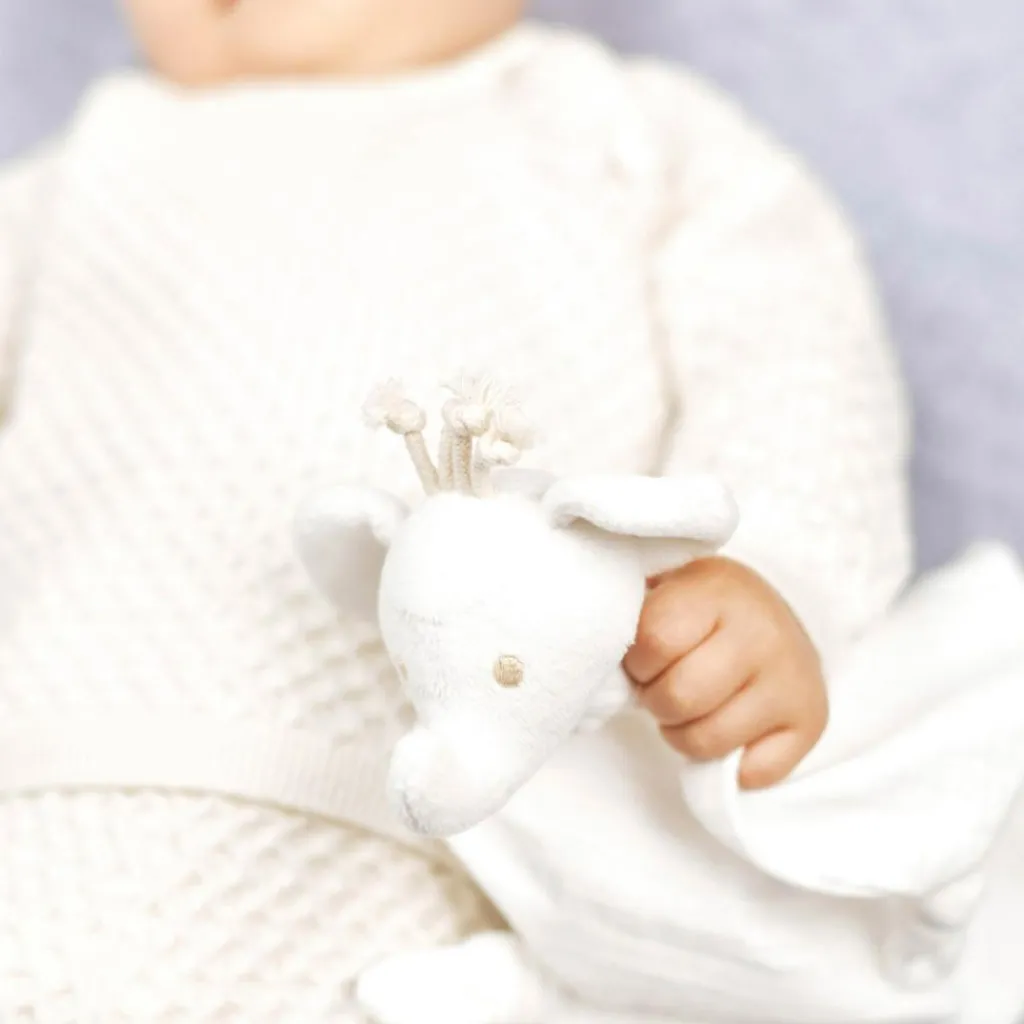 Outlet Doudou plat en coton bio éléphant (30 x 30 cm) Doudou Plat