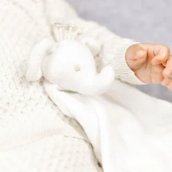 Outlet Doudou plat en coton bio éléphant (30 x 30 cm) Doudou Plat