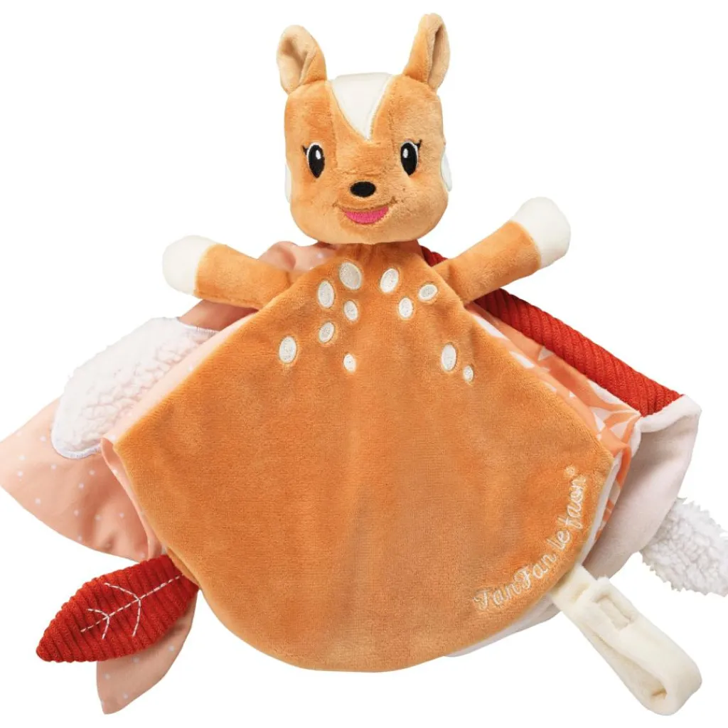 Best Doudou plat Fanfan le faon avec attache sucette Doudou Attache Sucette
