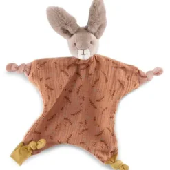 Doudou plat lapin argile Trois petits lapins Doudou Plat