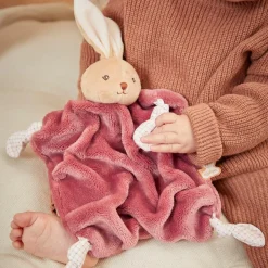 Discount Doudou plat Lapin bordeaux Doudou Plat