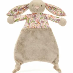 Hot Doudou plat Lapin en fleurs Beige Doudou Plat
