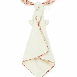 Sale Doudou plat Lapin en fleurs Cream Doudou Plat