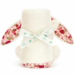 Sale Doudou plat Lapin en fleurs Cream Doudou Plat