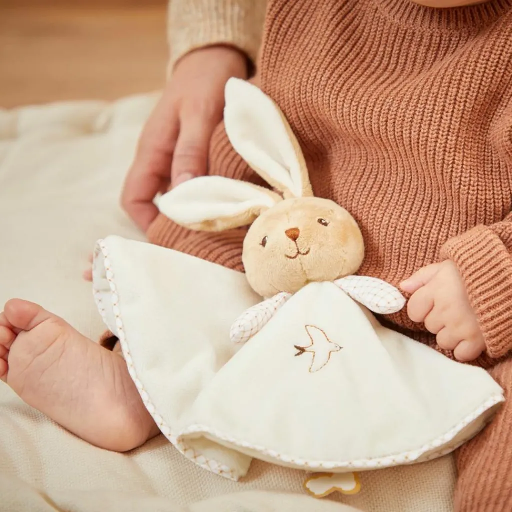 Sale Doudou plat Lapin rond crème Doudou Plat