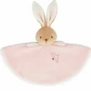 New Doudou plat Lapin rond rose Doudou Plat