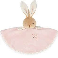 New Doudou plat Lapin rond rose Doudou Plat