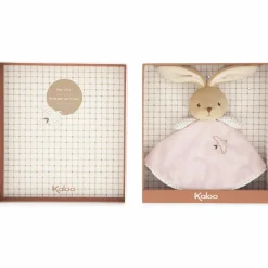 New Doudou plat Lapin rond rose Doudou Plat