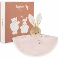 New Doudou plat Lapin rond rose Doudou Plat
