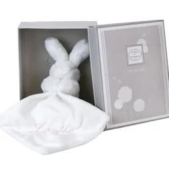Hot Doudou plat lapin rose (personnalisable) Doudou Plat