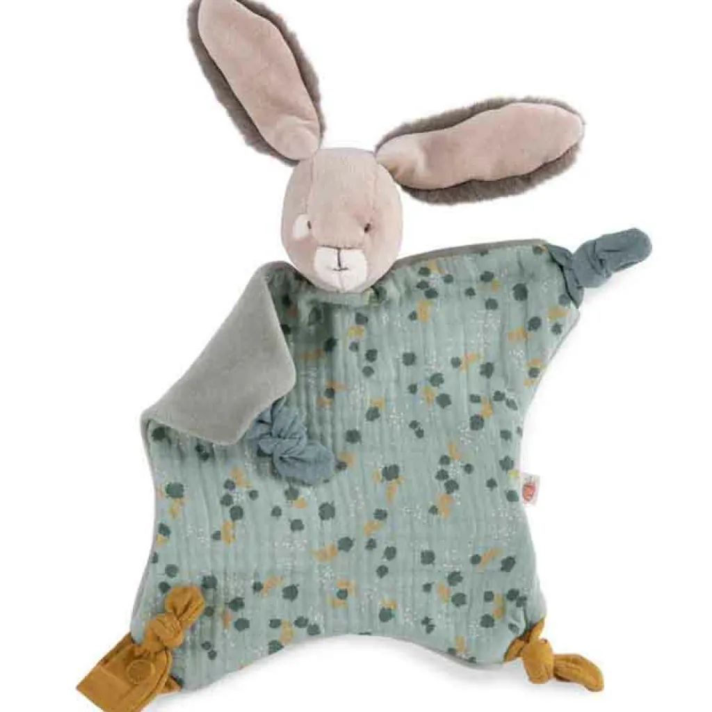 Hot Doudou plat lapin sauge Trois petits lapins Doudou Plat